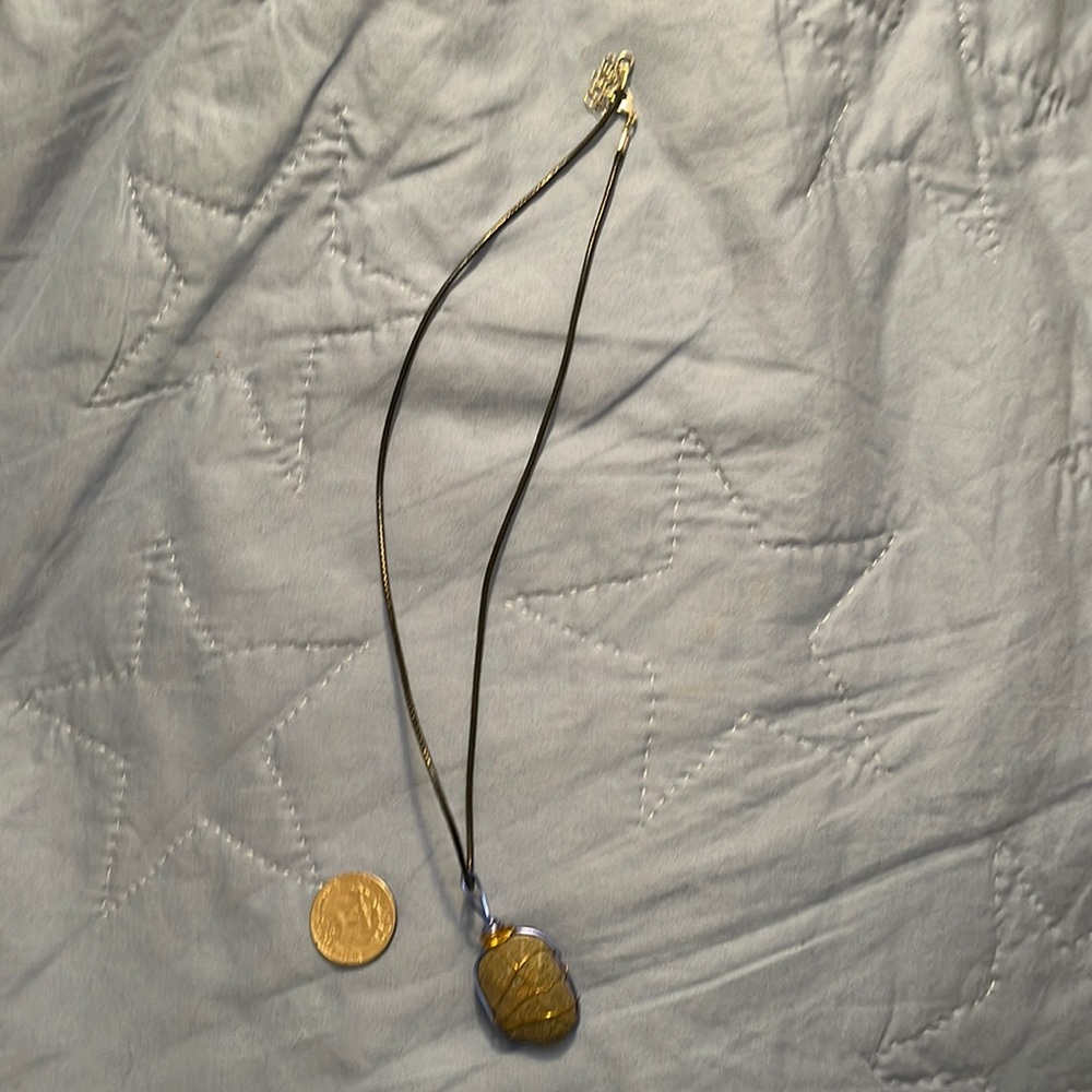 001 Hand made PNW wish rock necklace 001